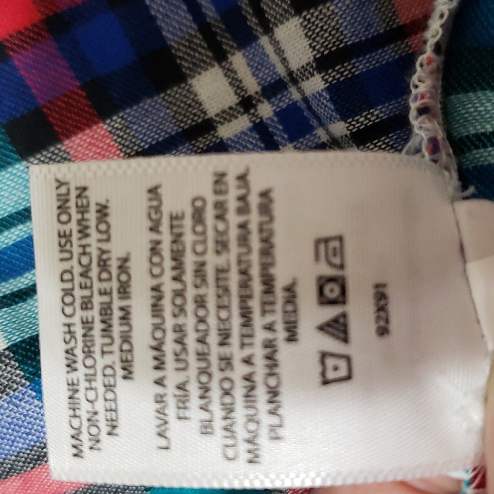 Terra & Sky - Winter White Plaid Flannel Shirt (Womens Plus 16W-18W) - Picture 7 of 12